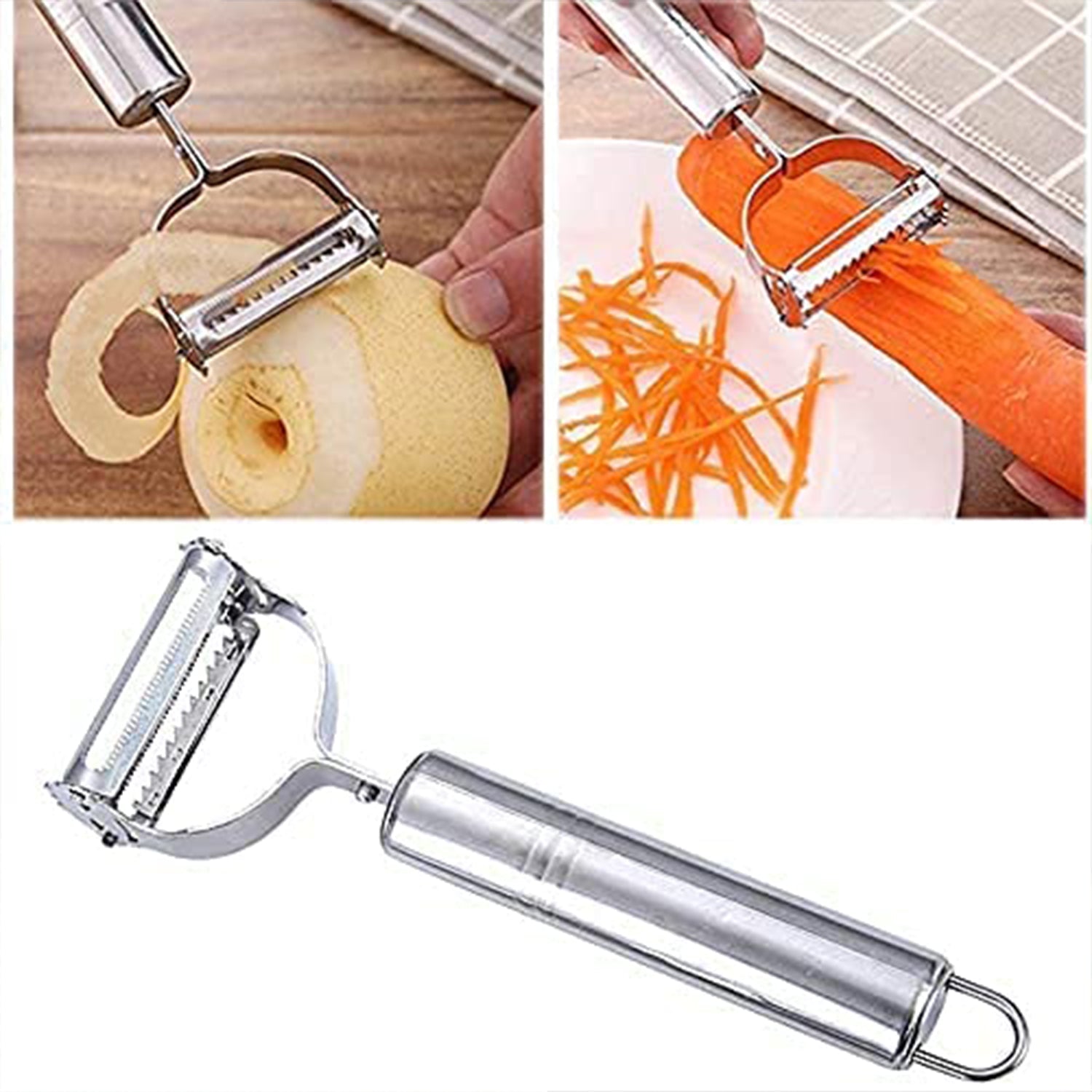 3 In 1 Stainless Steel Vegetable and Fruit Peeler Set (3 Pcs Set) 3 In 1 Stainless Steel Vegetable and Fruit Peeler Set (3 Pcs Set)